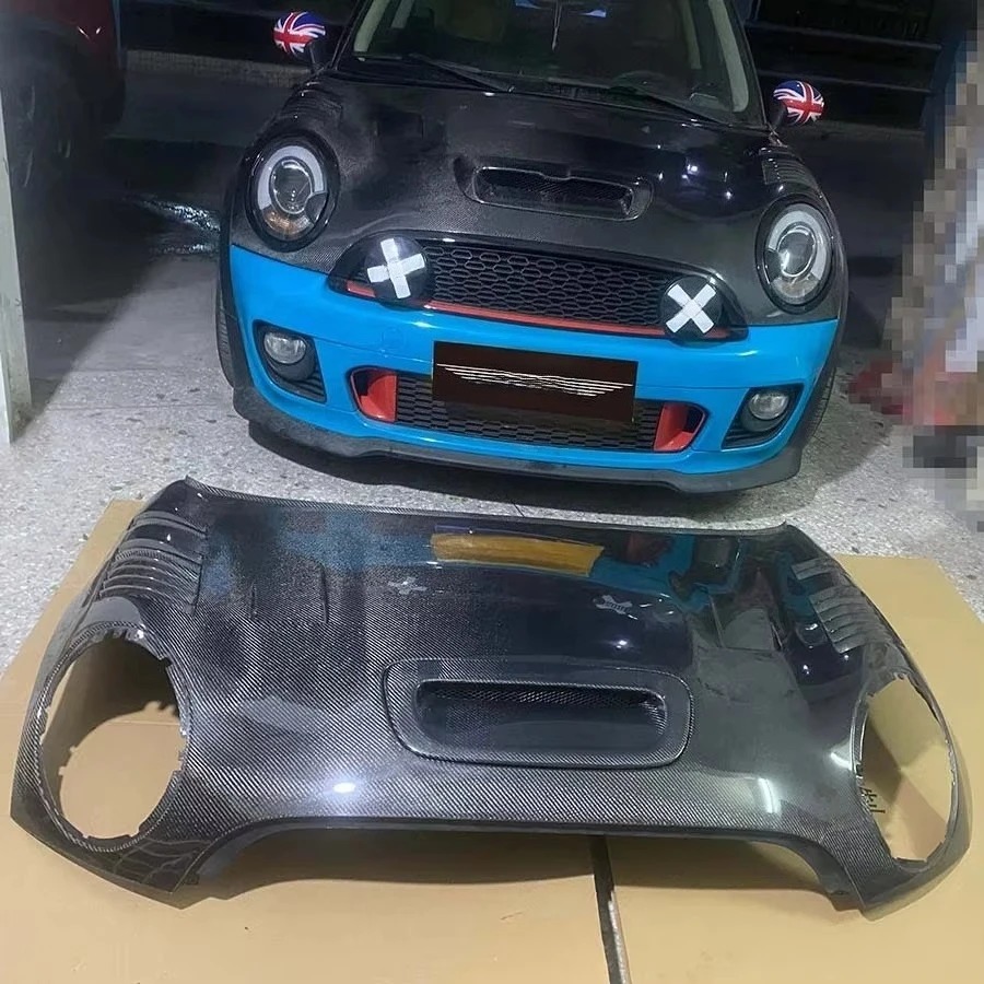 AG Style New Carbon Fiber Bonnet for MINI R55 R56 R57 R58 Hood Body Kits Accessories with Bolts Included